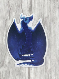 Azurite Mineral Dragon - Holographic Sticker