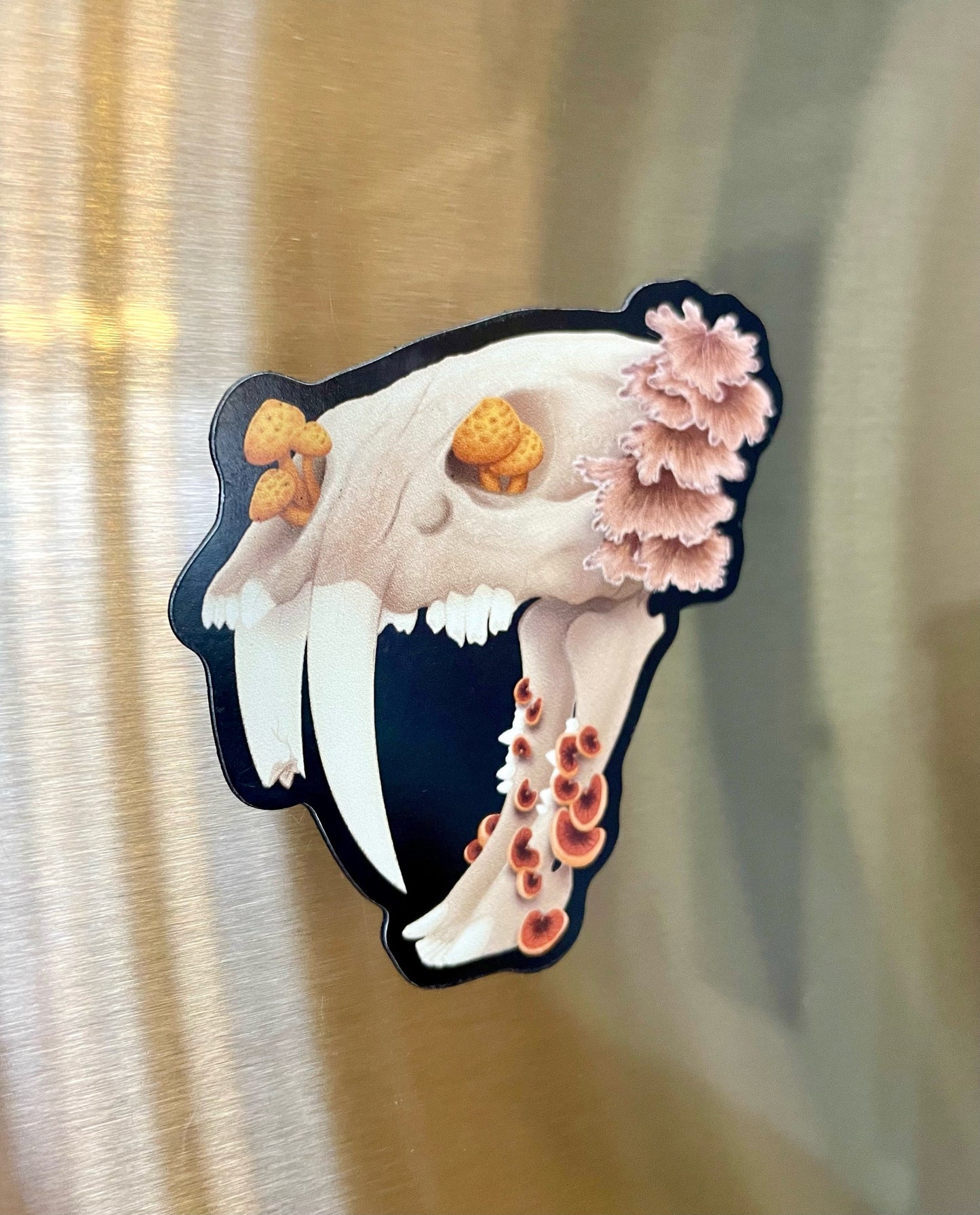 Fungal Sabertooth Skull - Magnet