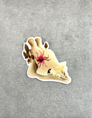 Fungal Giraffe Skull - Matte Sticker