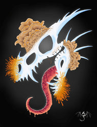 Fungal Dragon Skull - Art Print