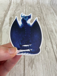 Azurite Mineral Dragon - Holographic Sticker