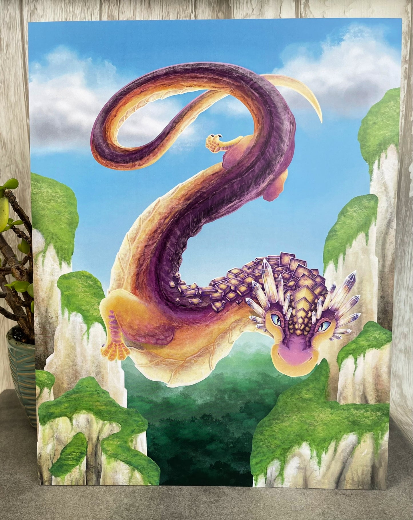 Fluorite Mineral Dragon - Art Print