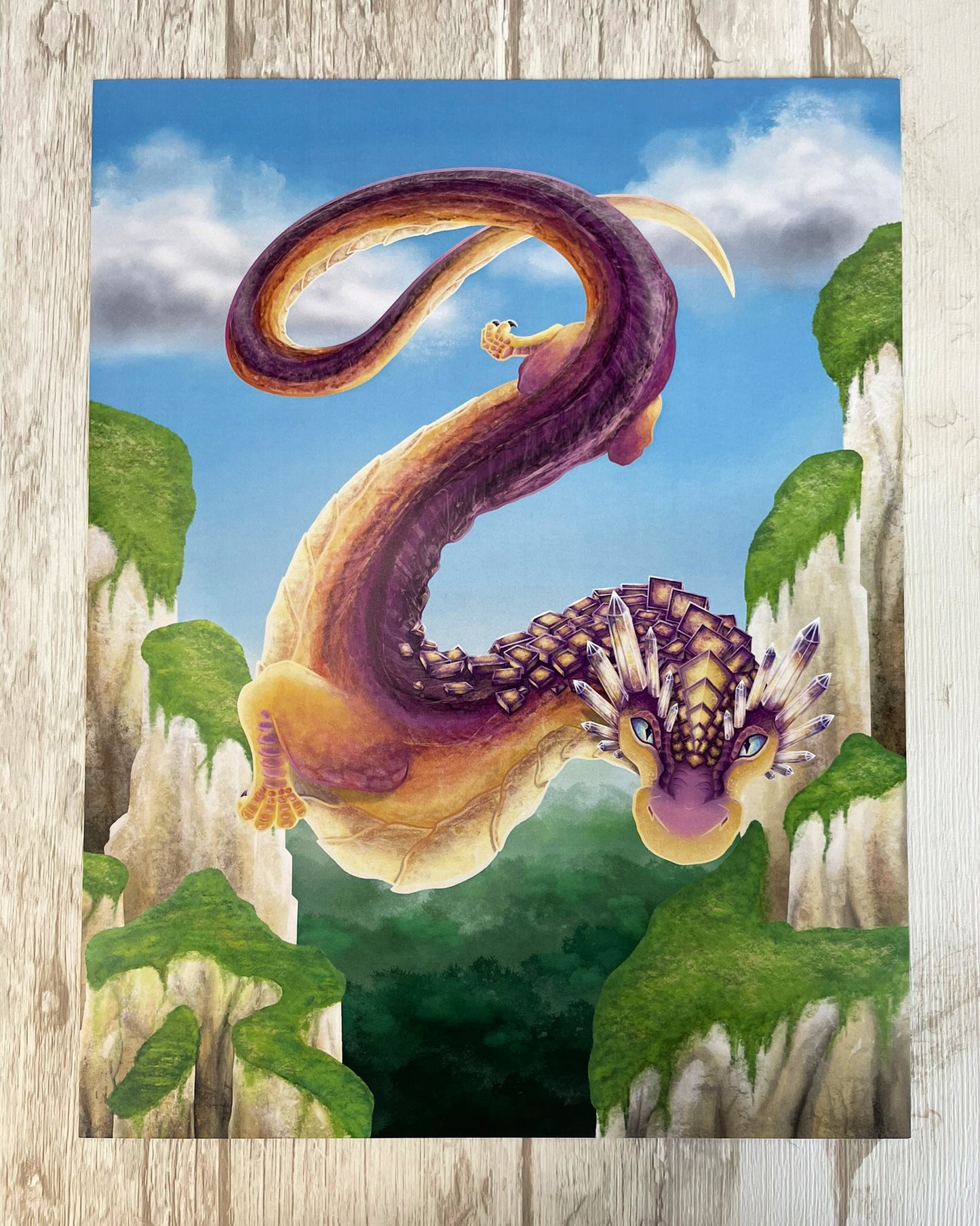 Fluorite Mineral Dragon - Art Print