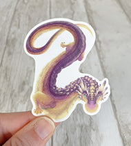 Fluorite Mineral Dragon - Matte Sticker