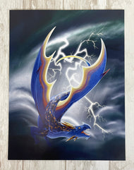 Pietersite Mineral Dragon - Art Print