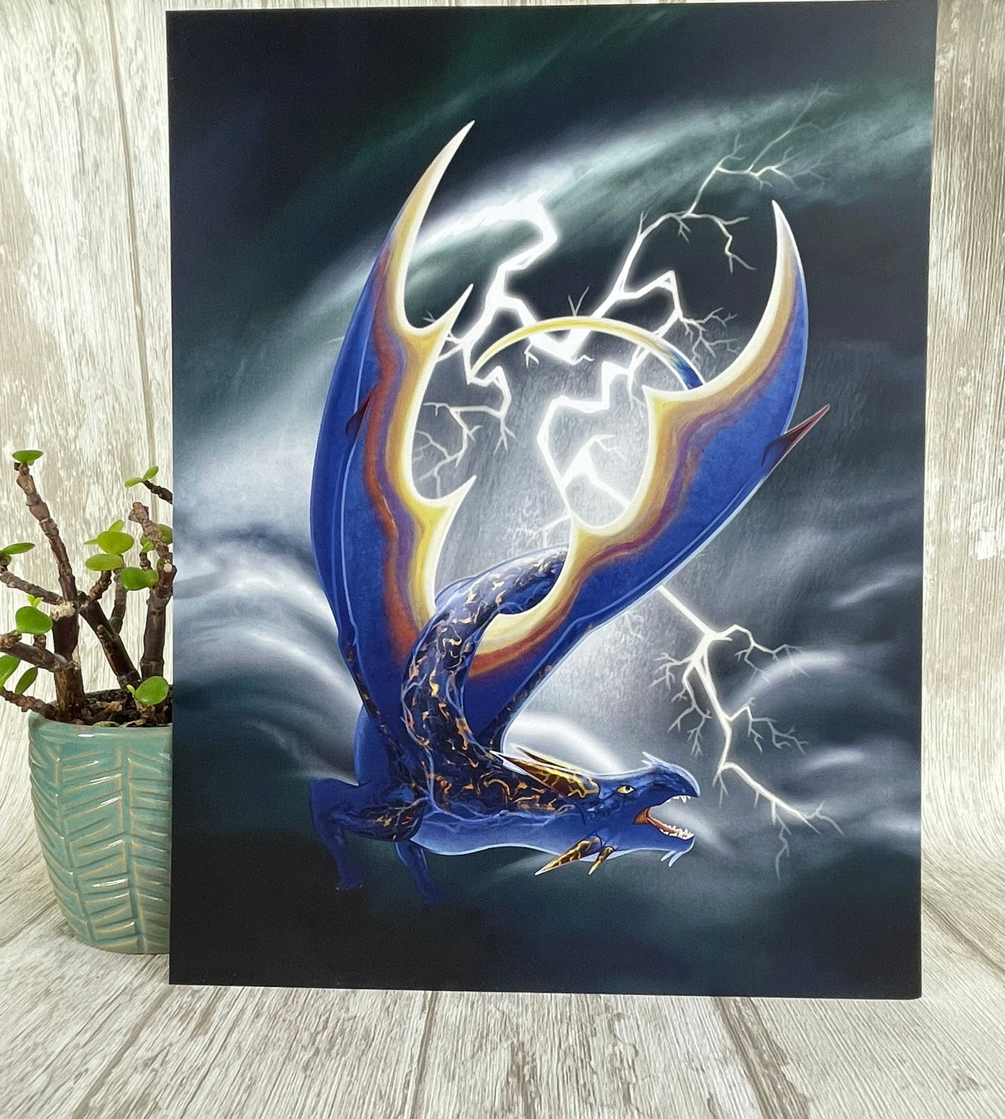 Pietersite Mineral Dragon - Art Print