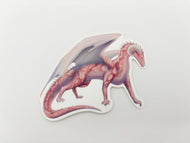 Rhodochrosite Mineral Dragon - Matte Sticker