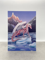 Rhodochrosite Mineral Dragon - Art Print
