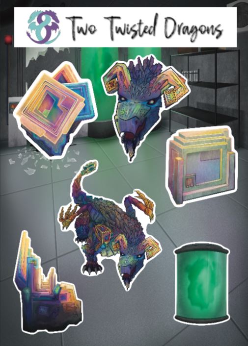 Bismuth Mineral Dragon - Sticker Sheet
