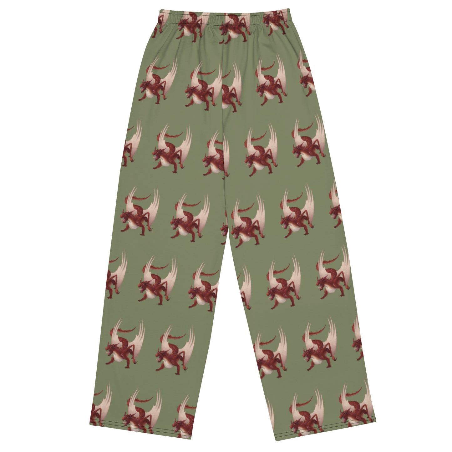 Cinnabar Mineral Dragon - All-Over Print Unisex Wide-Leg Pants
