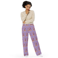 Fluorite Mineral Dragon - All-Over Print Unisex Wide-Leg Pants