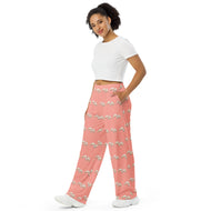 Scolecite Mineral Dragon - All-Over Print Unisex Wide-Leg Pants