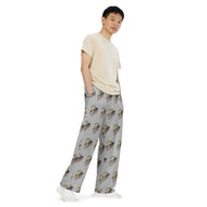 Fungal Dilophosaurus Skull - All-over print unisex wide-leg pants
