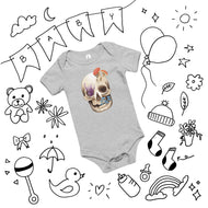 Fungal Human Skull - Baby Short Sleeve One Piece