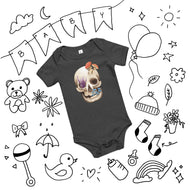 Fungal Human Skull - Baby Short Sleeve One Piece