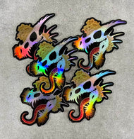 Fungal Dragon Skull - Holographic Sticker