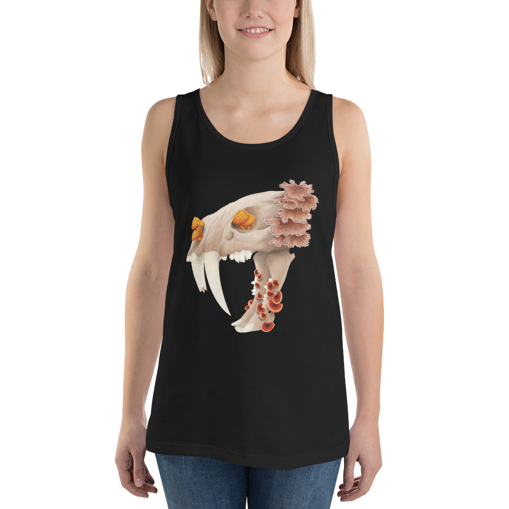 Fungal Sabertooth Skull - Unisex Tank Top