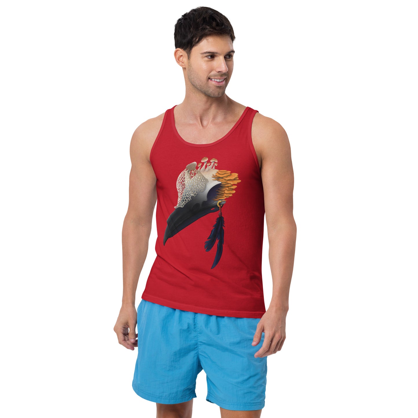 Fungal Crow Skull - Unisex Tank Top
