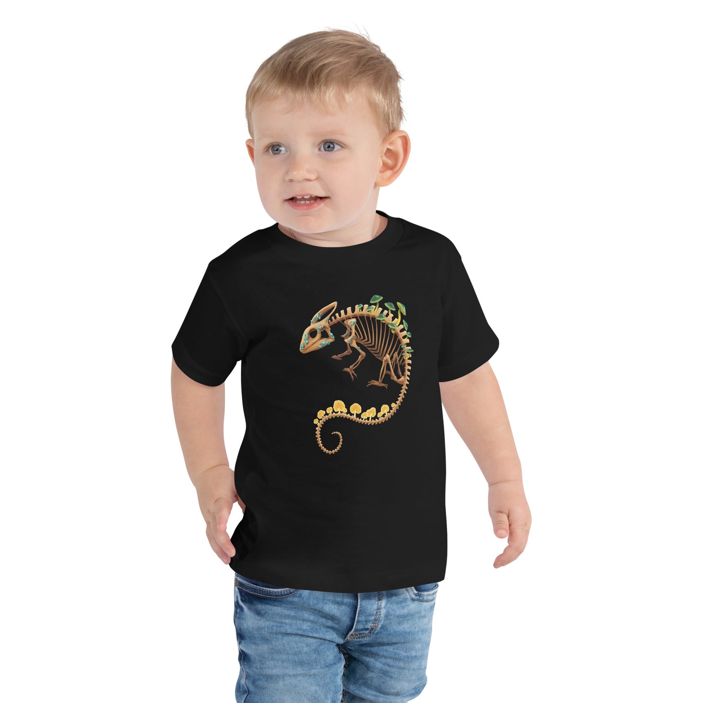 Fungal Chameleon Skeleton - Toddler Short Sleeve Tee