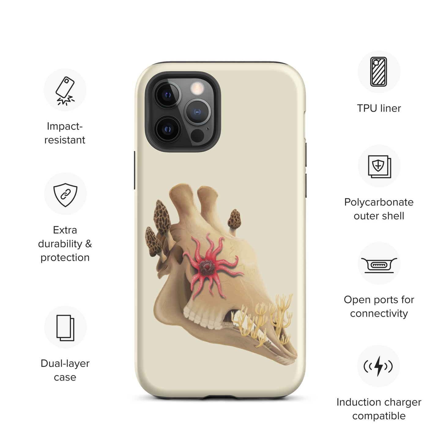 Fungal Giraffe Skull - Tough Case for iPhone®