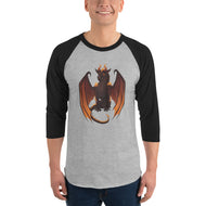Wulfenite Mineral Dragon - 3/4 Sleeve Raglan Shirt