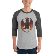 Wulfenite Mineral Dragon - 3/4 Sleeve Raglan Shirt