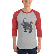 Bismuth Mineral Dragon - 3/4 Sleeve Raglan Shirt