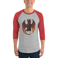 Wulfenite Mineral Dragon - 3/4 Sleeve Raglan Shirt