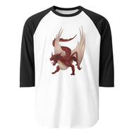 Cinnabar Mineral Dragon - 3/4 Sleeve Raglan Shirt