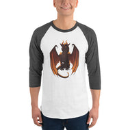 Wulfenite Mineral Dragon - 3/4 Sleeve Raglan Shirt