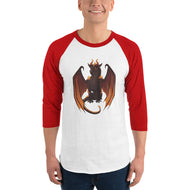 Wulfenite Mineral Dragon - 3/4 Sleeve Raglan Shirt
