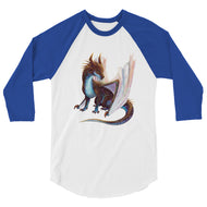 Opal Mineral Dragon - 3/4 Sleeve Raglan Shirt