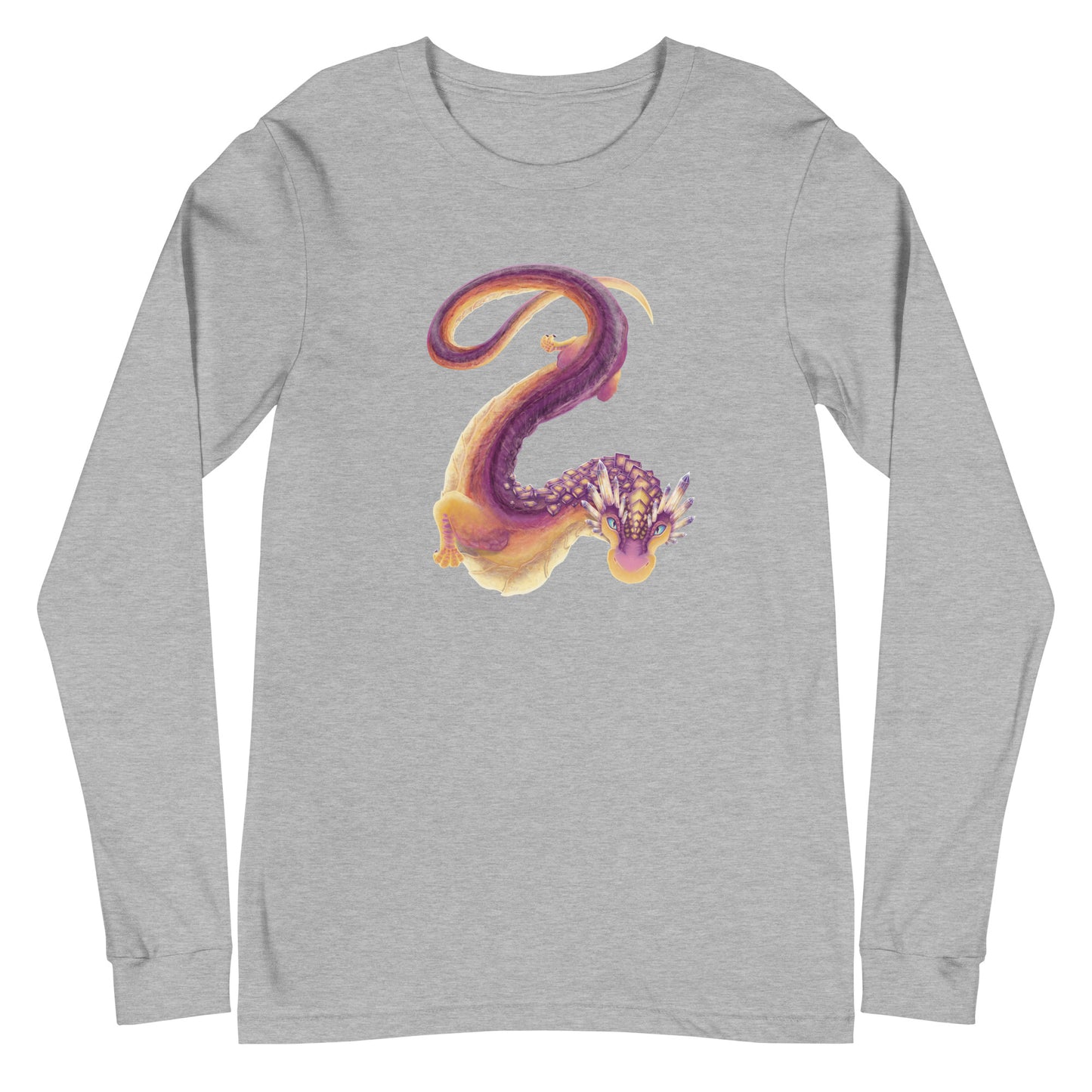 Fluorite Mineral Dragon - Unisex Long Sleeve Tee