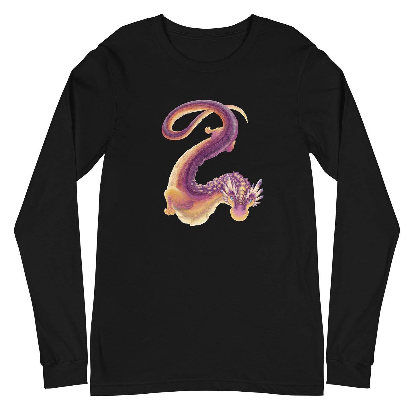 Fluorite Mineral Dragon - Unisex Long Sleeve Tee