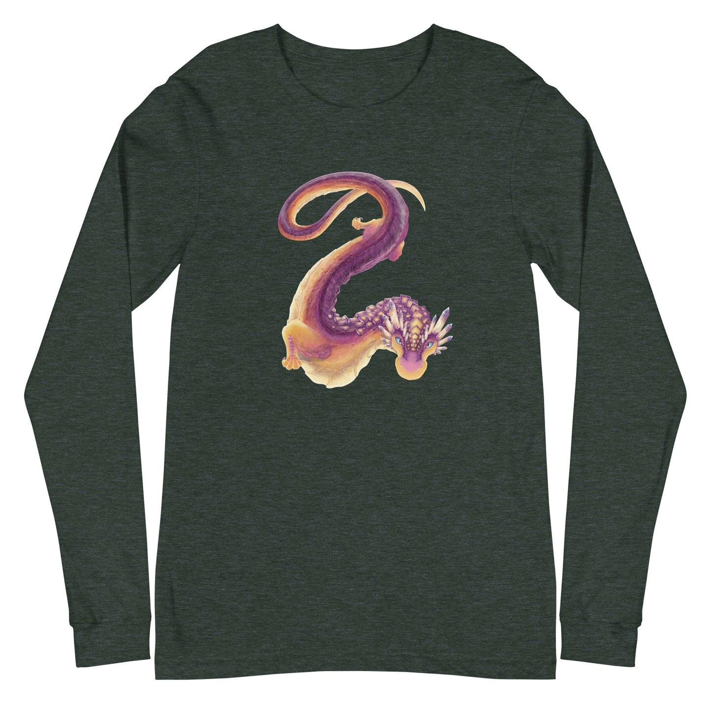 Fluorite Mineral Dragon - Unisex Long Sleeve Tee