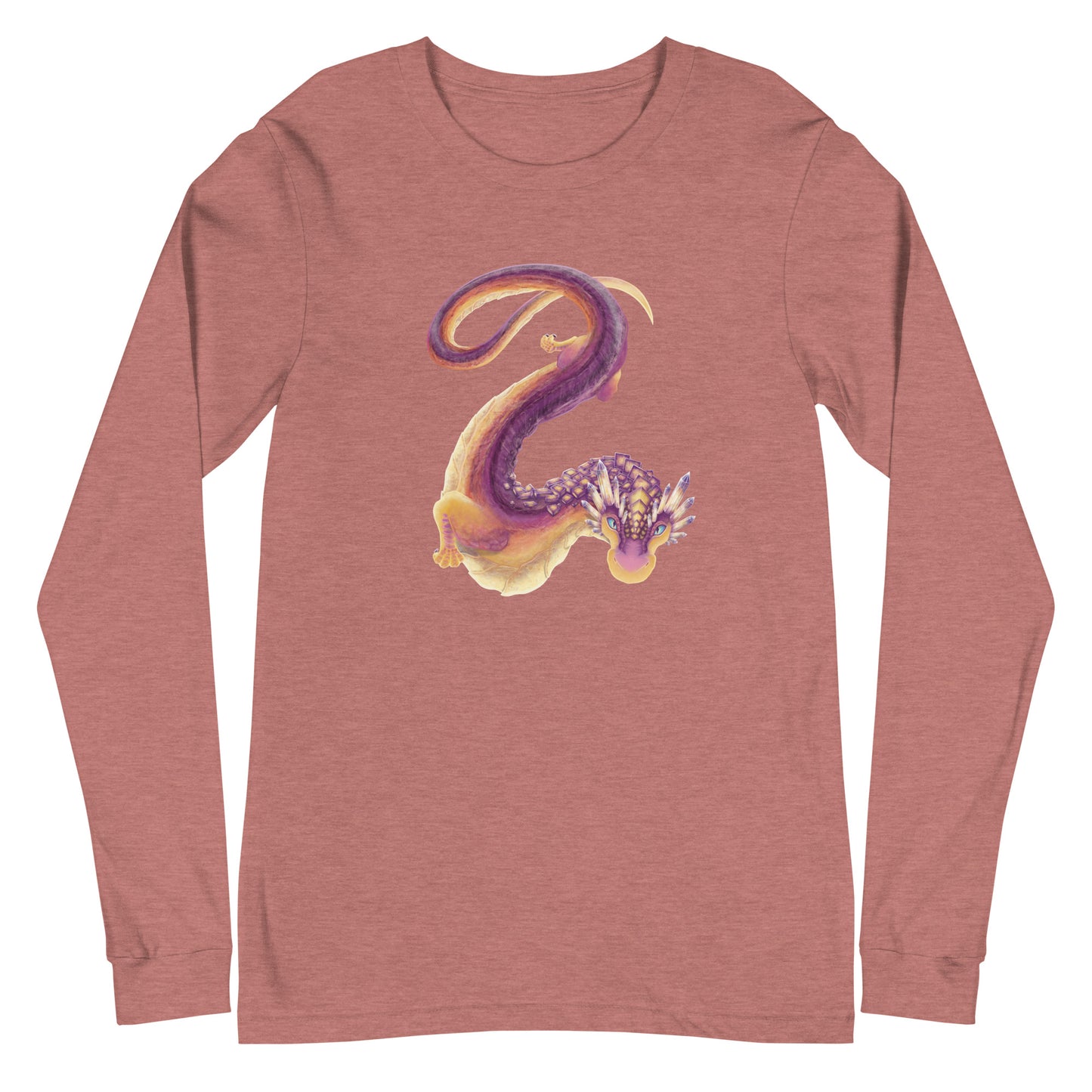 Fluorite Mineral Dragon - Unisex Long Sleeve Tee