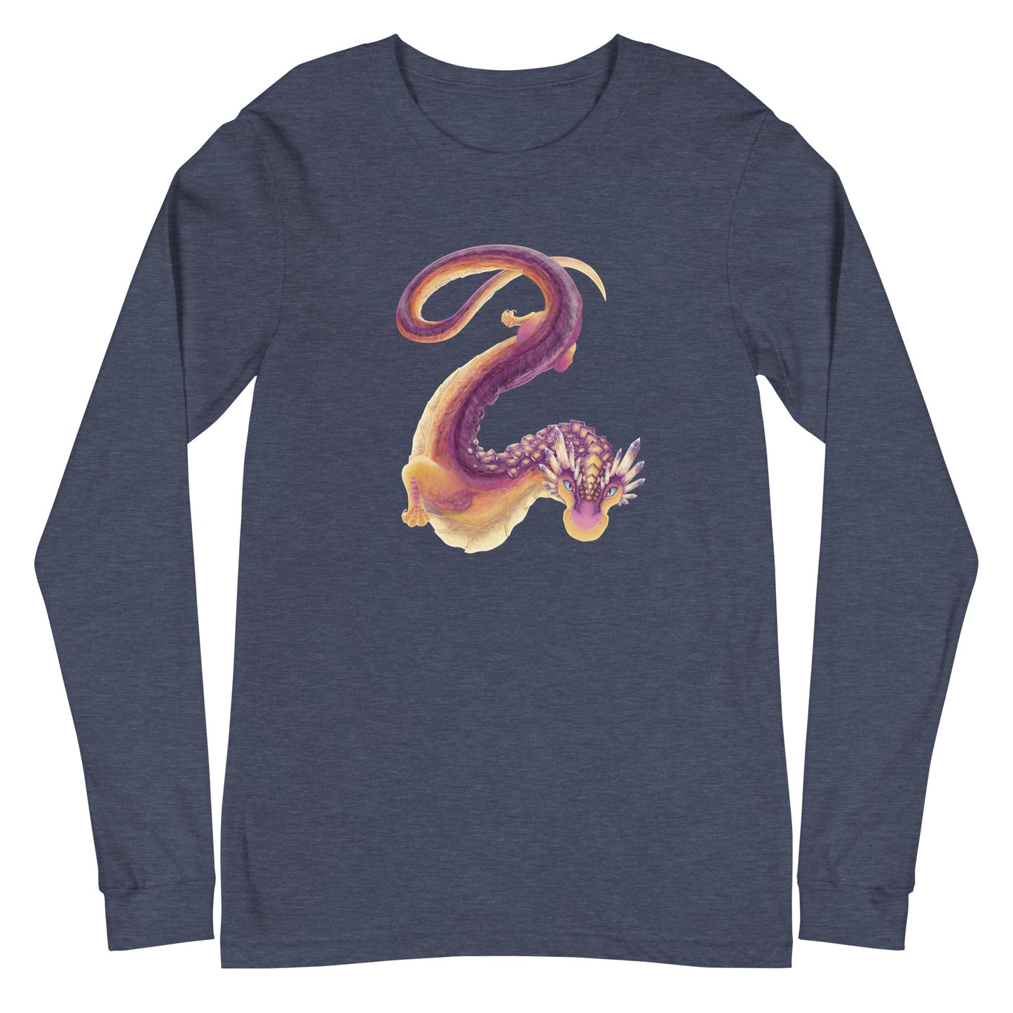 Fluorite Mineral Dragon - Unisex Long Sleeve Tee