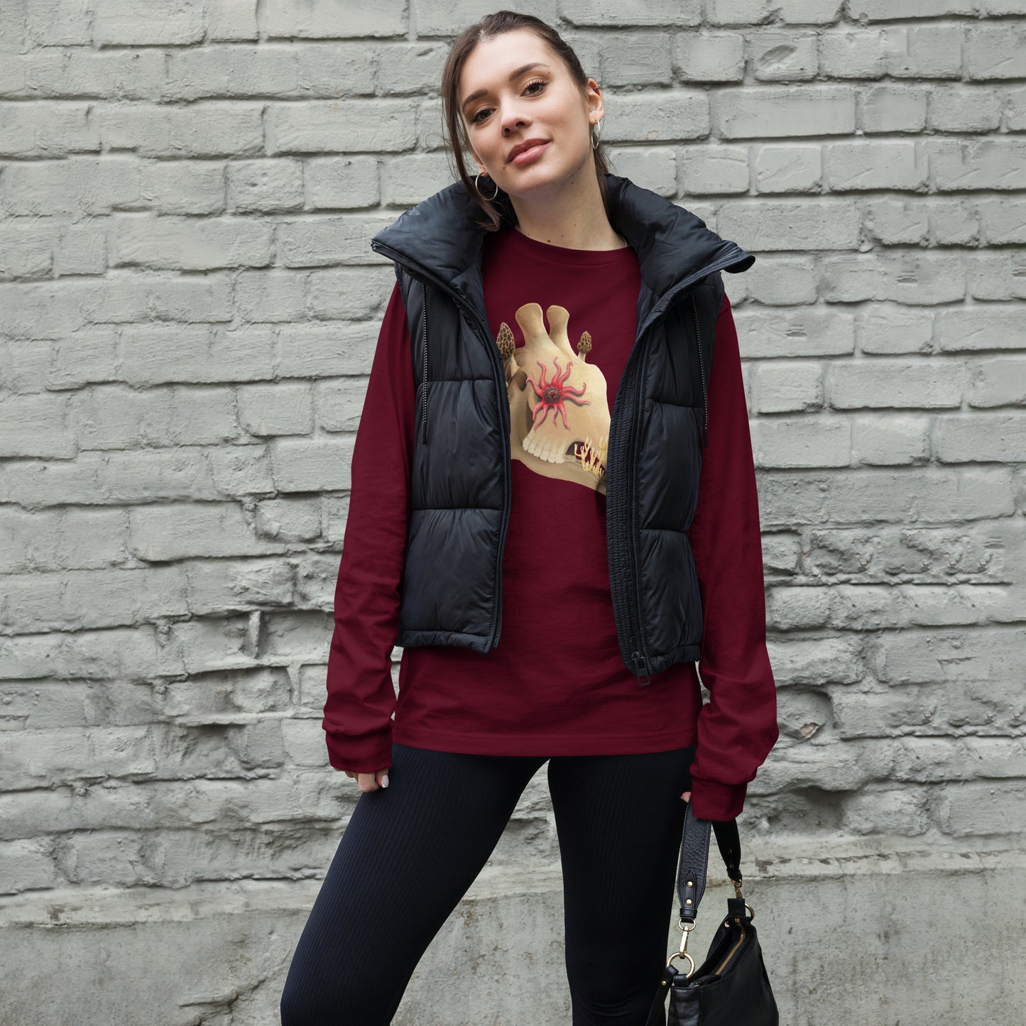 Fungal Giraffe Skull - Unisex Long Sleeve Tee