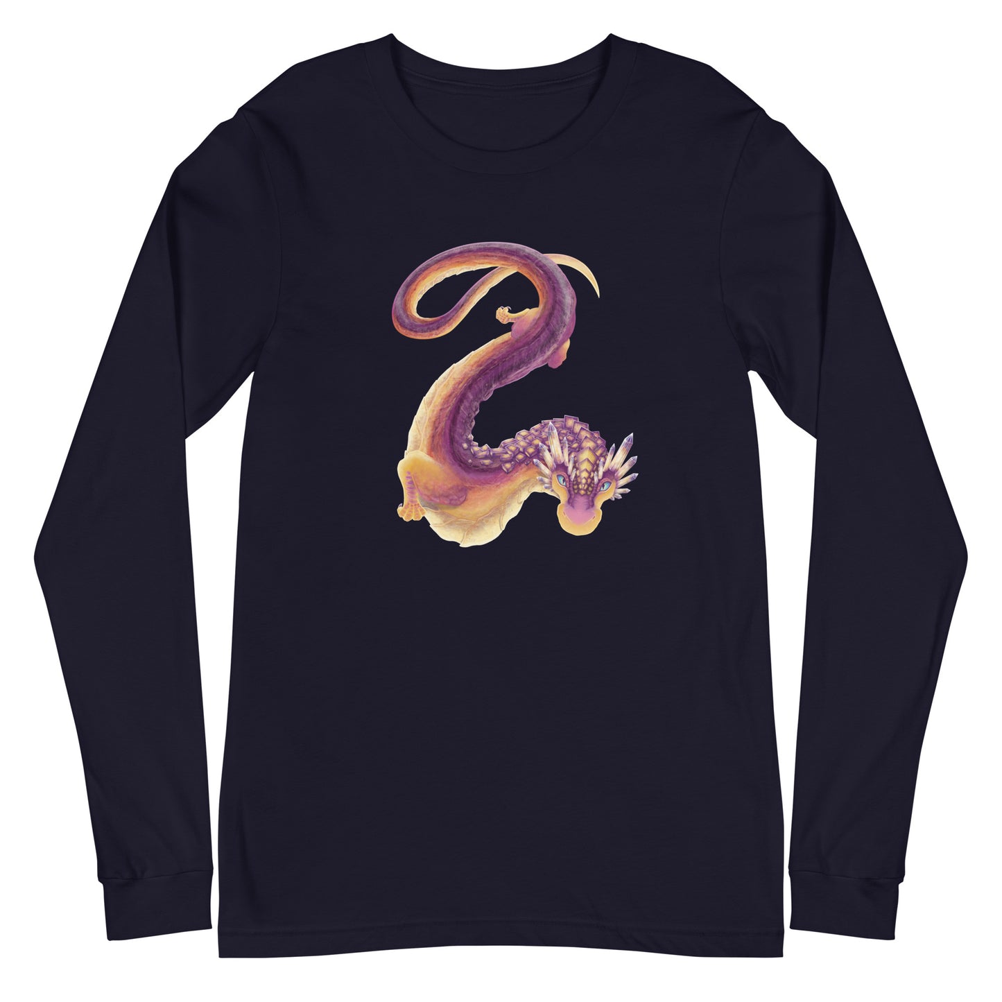 Fluorite Mineral Dragon - Unisex Long Sleeve Tee