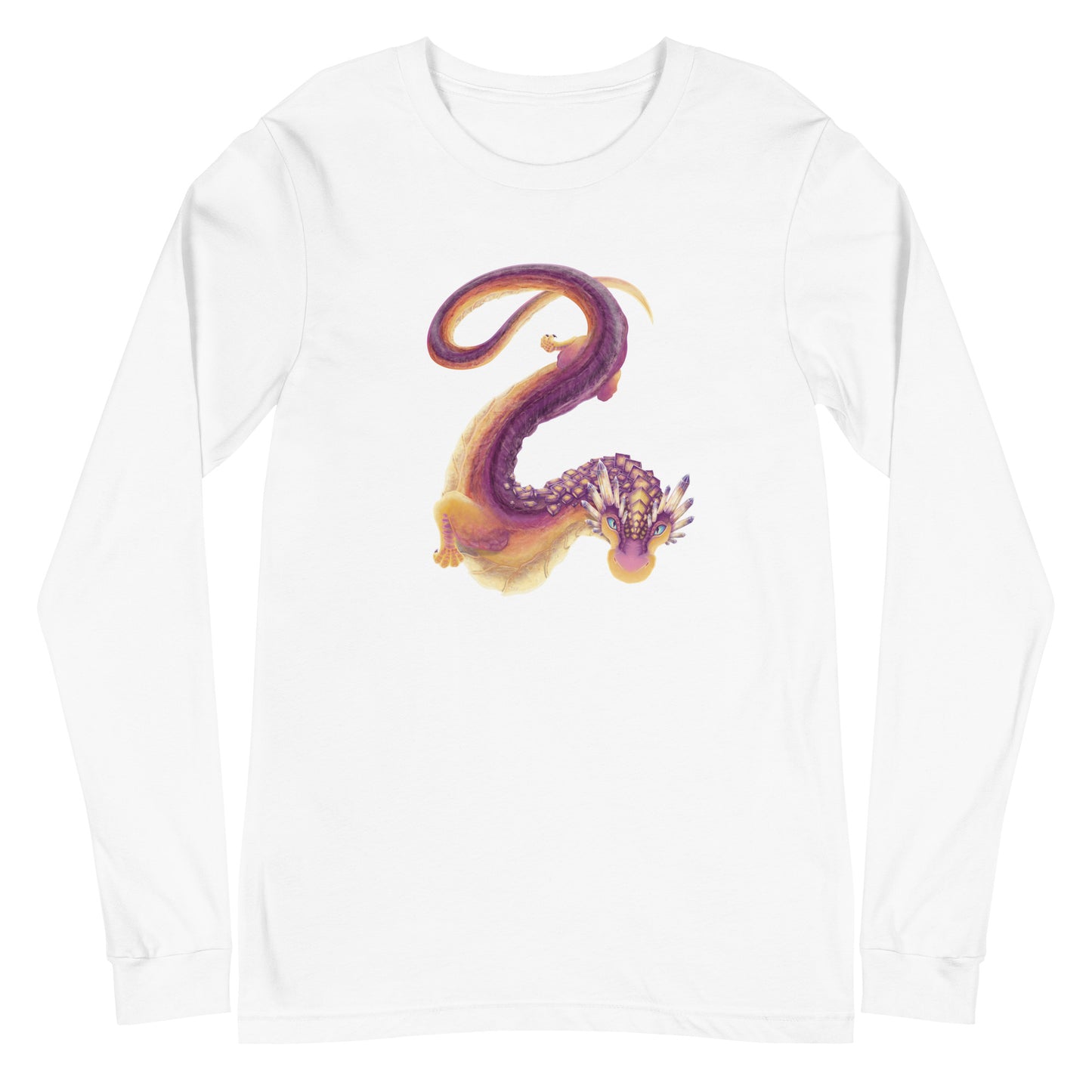 Fluorite Mineral Dragon - Unisex Long Sleeve Tee