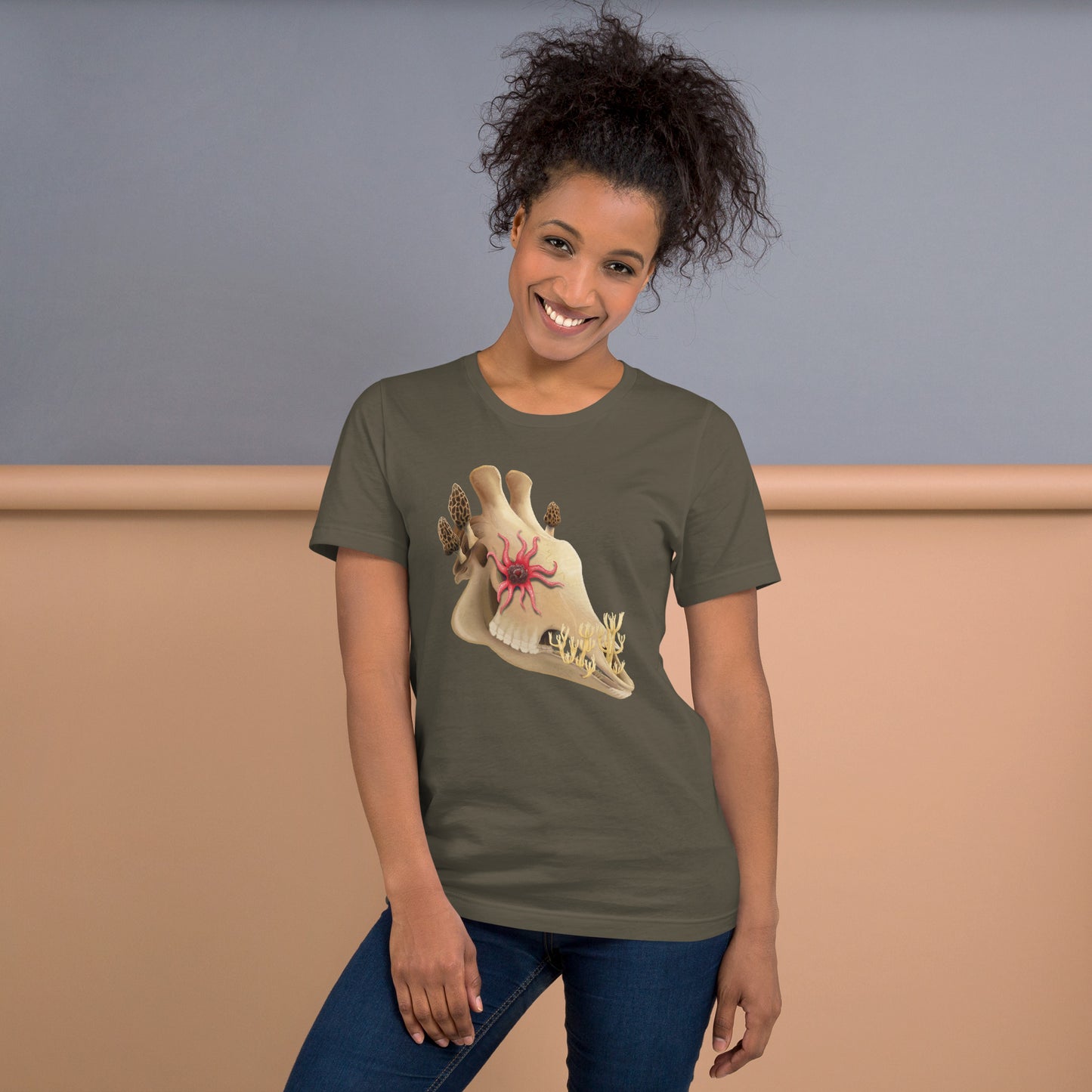Fungal Giraffe Skull - Unisex T-Shirt