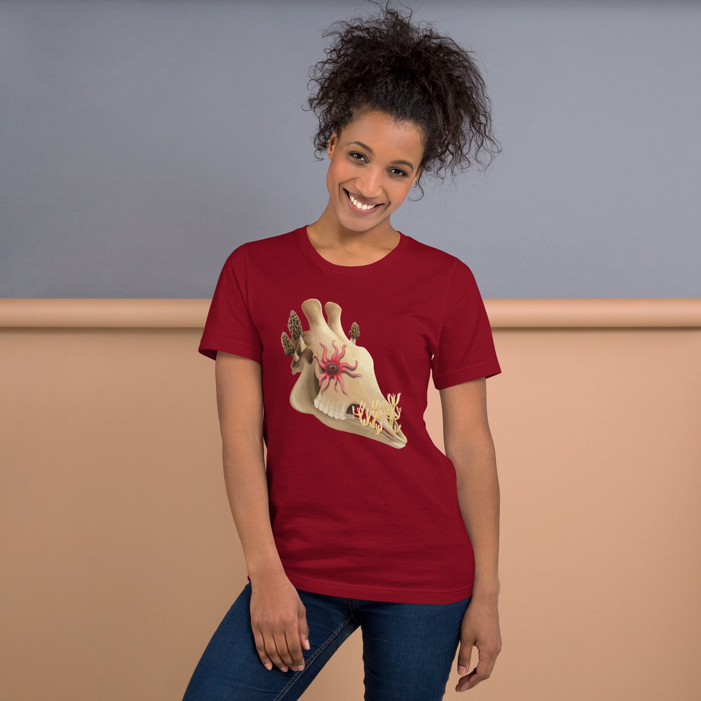 Fungal Giraffe Skull - Unisex T-Shirt