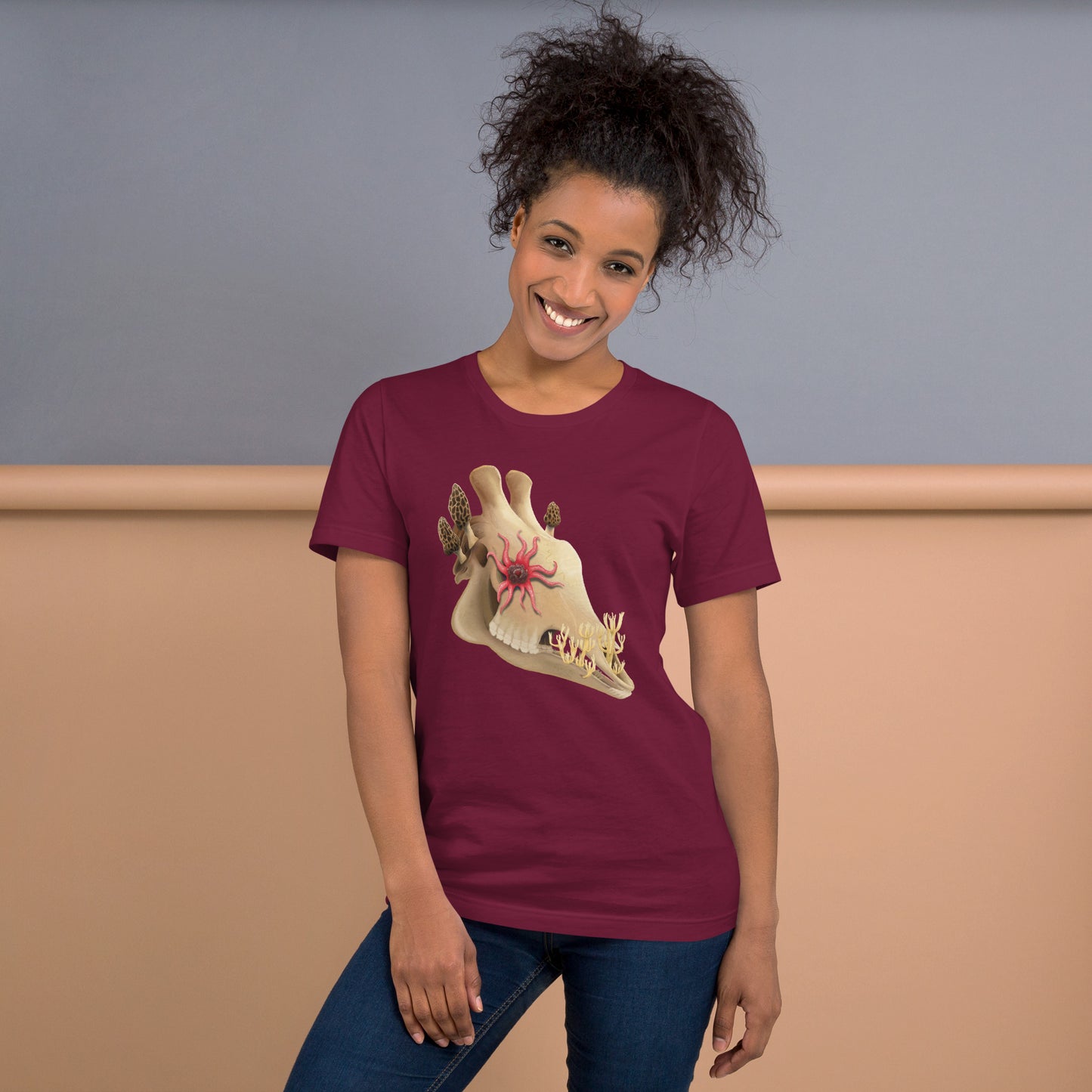 Fungal Giraffe Skull - Unisex T-Shirt