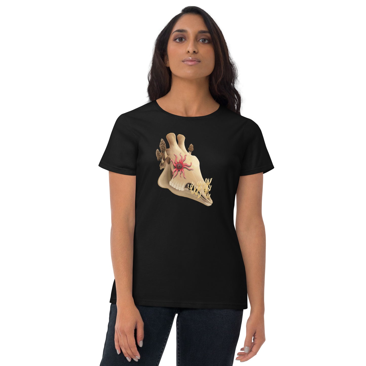 Fungal Giraffe Skull - Women's Short Sleeve T-Shirt