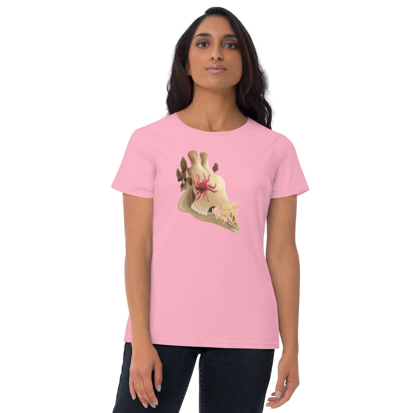 Fungal Giraffe Skull - Women's Short Sleeve T-Shirt