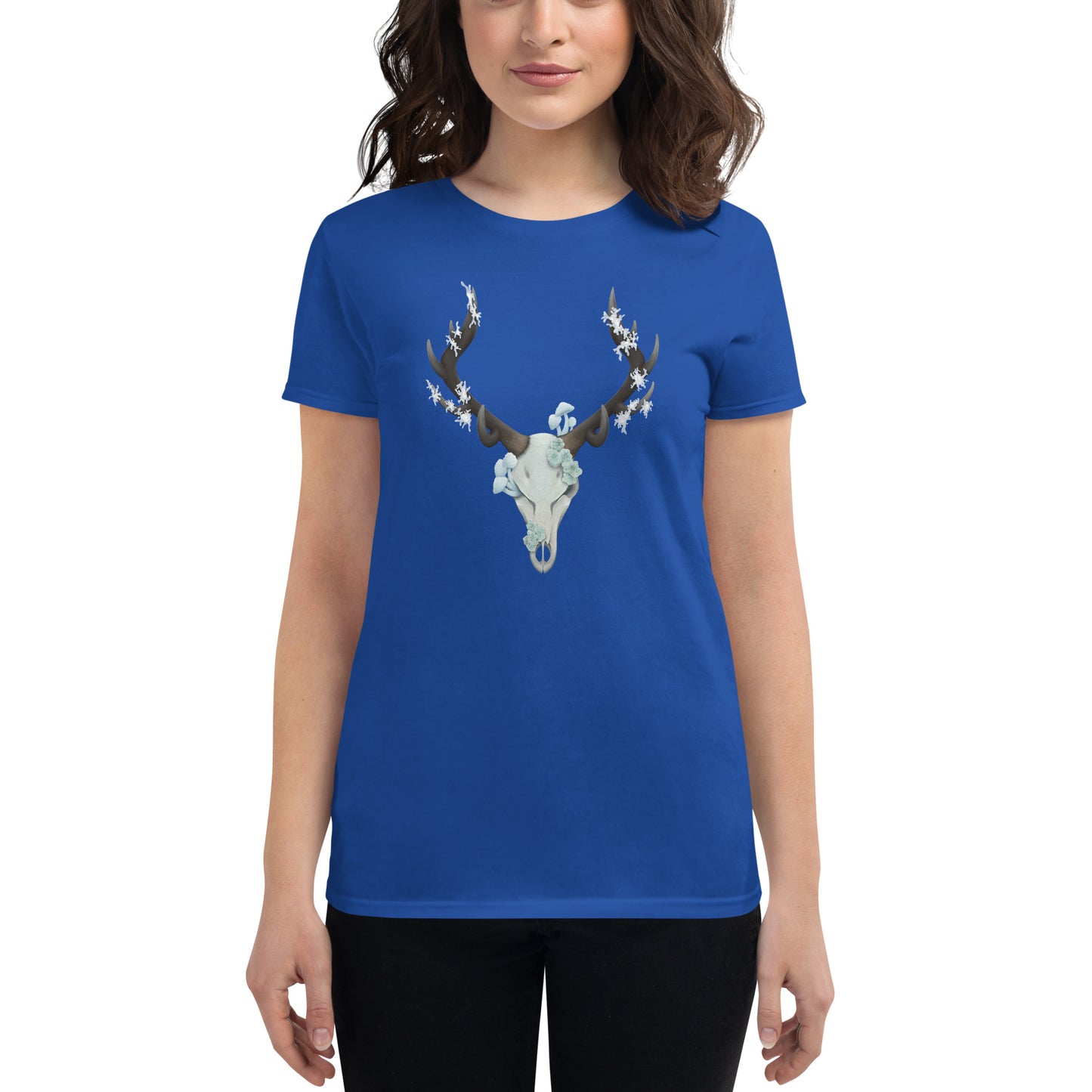 Fungal Elk Skull - Women's Short Sleeve T-Shirt