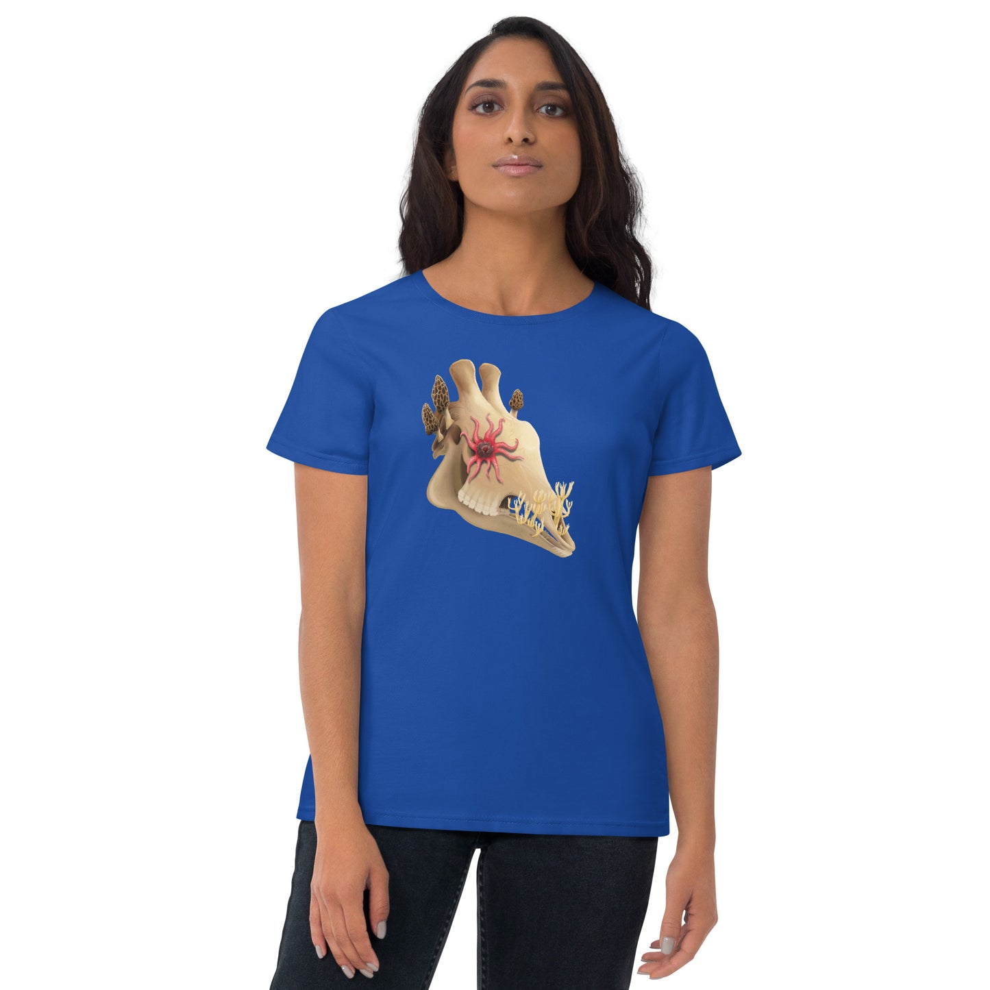 Fungal Giraffe Skull - Women's Short Sleeve T-Shirt