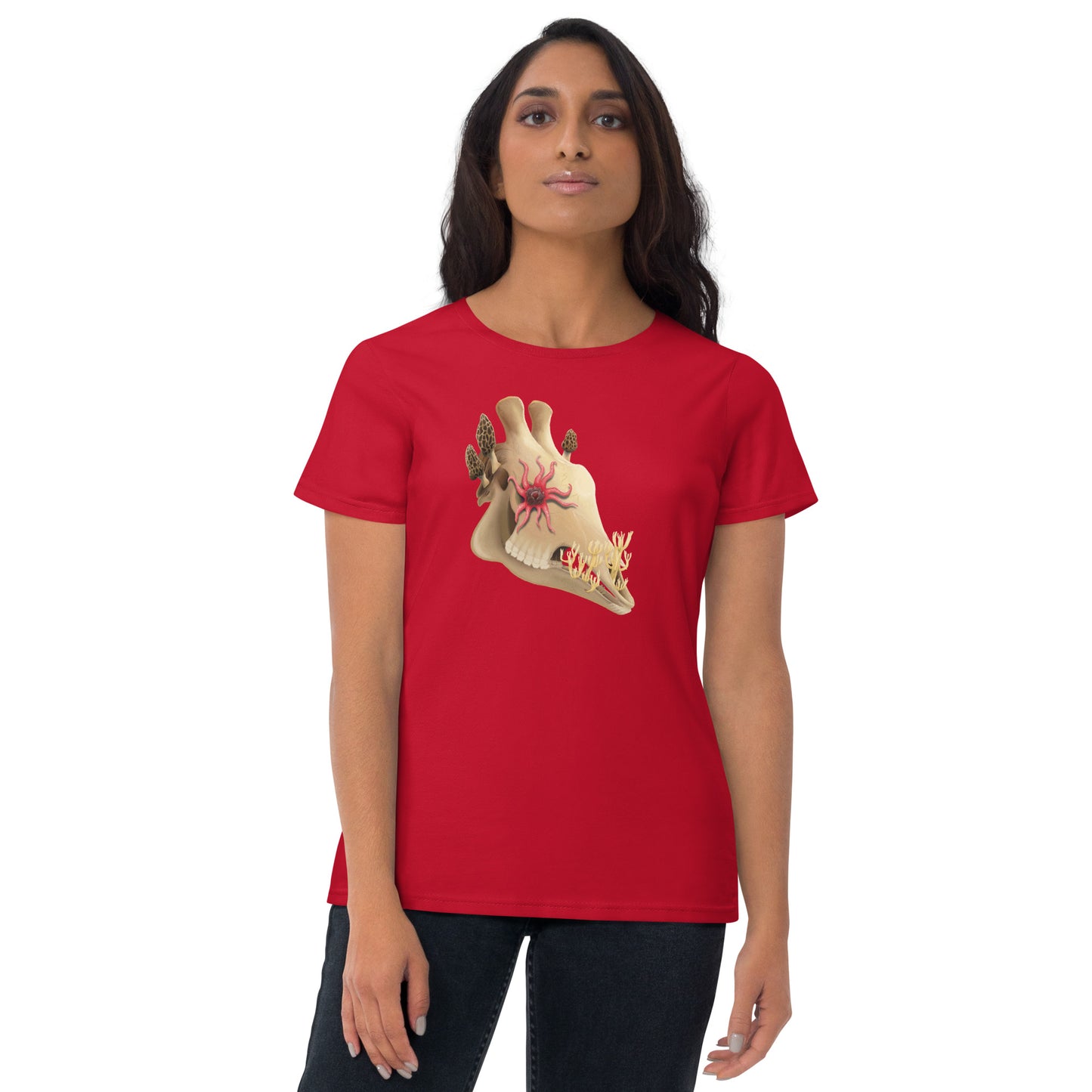 Fungal Giraffe Skull - Women's Short Sleeve T-Shirt