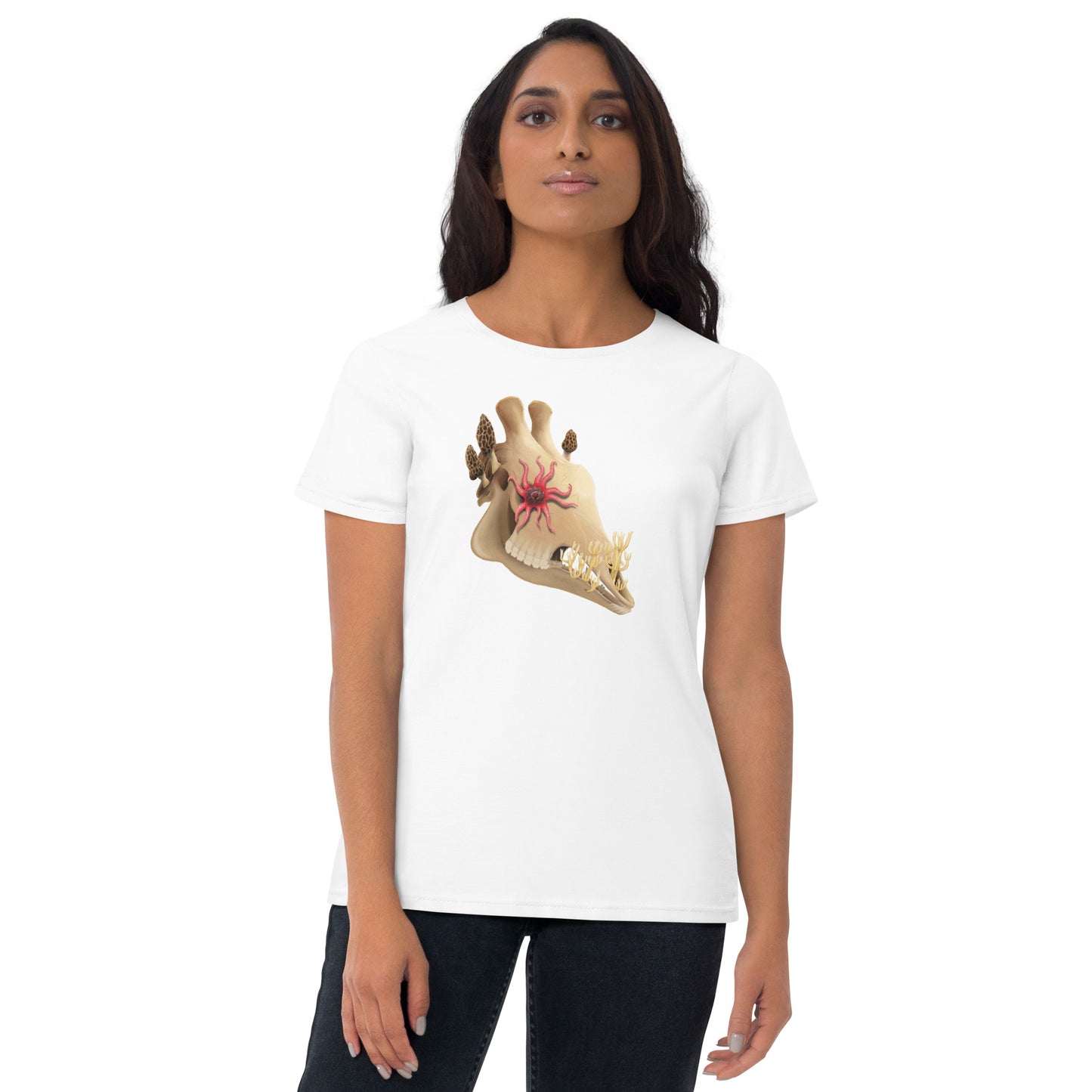 Fungal Giraffe Skull - Women's Short Sleeve T-Shirt