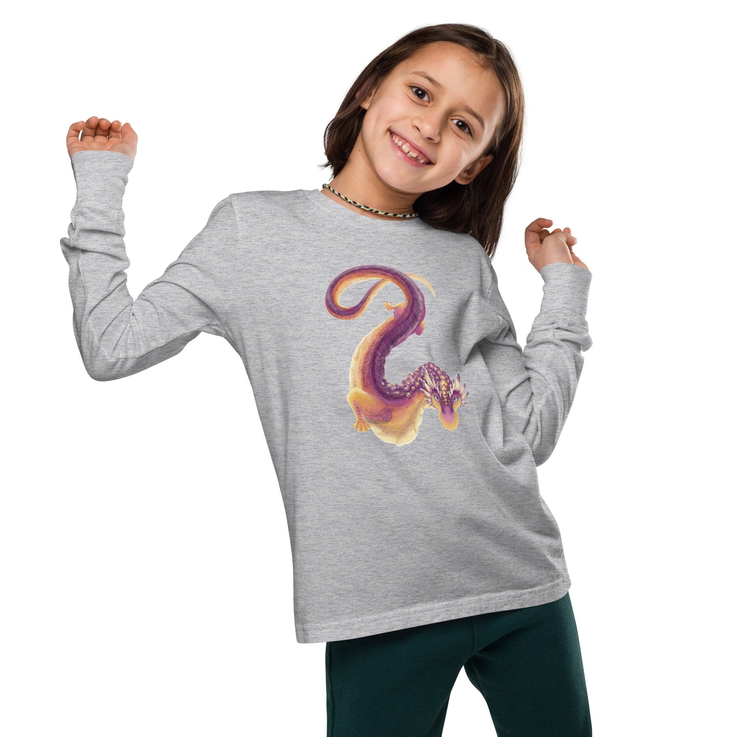 Fluorite Mineral Dragon - Youth Long Sleeve Tee